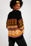 OHAN HAMPSHINE women's black sweater with graphic patterns