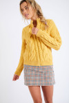 Sidley Choctaw women's yellow zip-up sweater