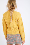 Sidley Choctaw women's yellow zip-up sweater