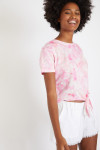 T-shirt femme tie and dye rose Clovis Palmbeach