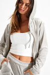 Chaqueta de terciopelo gris FRESCO SEALAKE