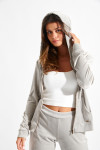 Chaqueta de terciopelo gris FRESCO SEALAKE