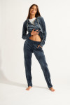 KEENAN SEALAKE blue velvet trousers