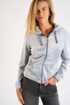 Blauwe fleece met capuchon TIHANA CATLAND