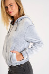 Blauwe fleece met capuchon TIHANA CATLAND