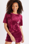 Chloe Sealake blackcurrant velour top