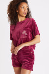 Chloe Sealake blackcurrant velour top