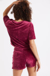 Chloe Sealake blackcurrant velour top