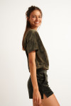 SCOTTY SEALAKE khaki velvet shorts