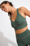 WELLNESS FLOW khaki sports bra