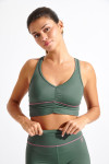 WELLNESS FLOW khaki sports bra