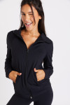 Veste de sport noire femme Focus Wellness