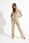 JOSIE SEALAKE ecru velvet trousers