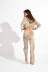 JOSIE SEALAKE ecru velvet trousers