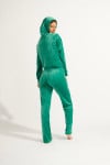 Groene fluwelen broek JOSIE SEALAKE