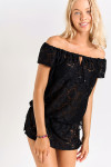 JAMES TIMBERLANE short black beach tunic