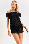 JAMES TIMBERLANE short black beach tunic