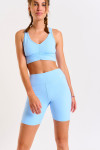 Short cycliste bleu ciel PAMA WELLNESS