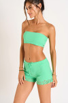 Parte de arriba de bikini bandeau tankini verde TROCIO HUAWEI