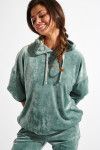 Sudadera de terciopelo verde almendra BRADLEY SEALAKE