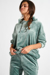 Sudadera de terciopelo verde almendra BRADLEY SEALAKE