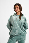 BRADLEY SEALAKE almond green velvet sweatshirt