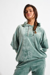 BRADLEY SEALAKE almond green velvet sweatshirt