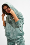 Amandelgroen fluwelen sweatshirt BRADLEY SEALAKE