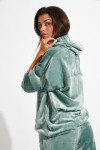 BRADLEY SEALAKE almond green velvet sweatshirt