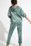 BRADLEY SEALAKE almond green velvet sweatshirt