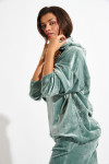 BRADLEY SEALAKE almond green velvet sweatshirt