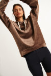 BRADLEY SEALAKE taupe velvet sweatshirt