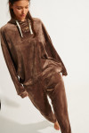 BRADLEY SEALAKE taupe velvet sweatshirt