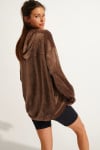 BRADLEY SEALAKE taupe velvet sweatshirt