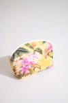 Sunrama Graphite yellow flowered pouch