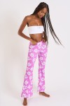 Islandgirl Noelo lilac flower printed trousers