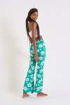Pantalón verde con estampado de flores Noelo Islandgirl