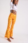 Smiledye Noelo orange tie-and-dye flared trousers