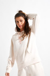 BROOKS BAYJOY cream sweatshirt