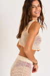 LANIKAY WILDERNESS cream crochet vest