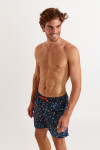 Bañador tipo short azul estampado para hombre MANLY KURUMBA