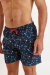 Bañador tipo short azul estampado para hombre MANLY KURUMBA