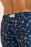 Blauwe zwemshort met print voor heren MANLY KURUMBA