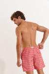 Short de bain homme rouge imprimé ananas MANLY OCOONOR