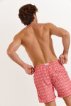 Short de bain homme rouge imprimé ananas MANLY OCOONOR