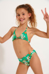 Costume da bagno 2 pezzi verde floreale bambina ACACIA KELEPO