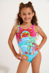 Girls' BALOO LOVELY coloured swimsuit