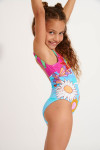 Girls' BALOO LOVELY coloured swimsuit