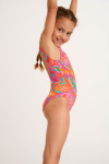 Girls' BALOO UMBALA print swimsuit