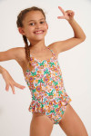 Girls' LEAFY DAISYDREAM floral swimsuit